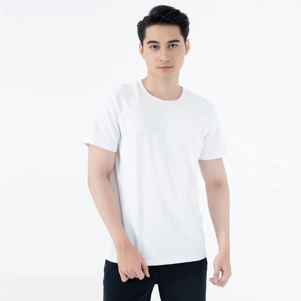 Ảnh Áo Thun Nam Tay Ngắn Cổ Tròn INSIDEMEN  Không Nhăn Mềm Mát Thấm Hút Mồ Hôi IC24 3