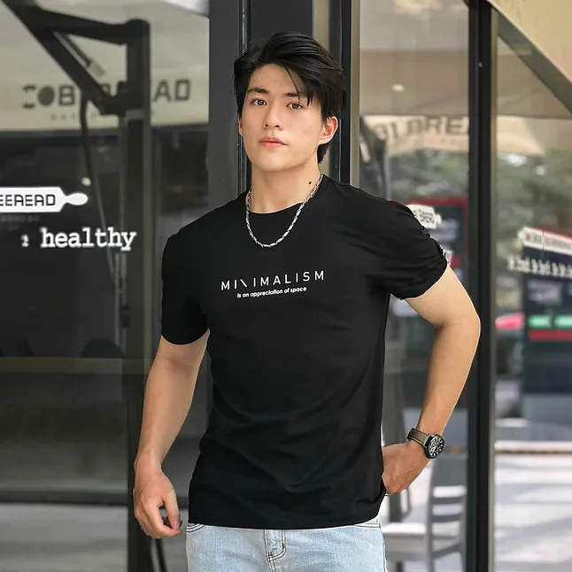 Ảnh Áo thun nam TORANO ngắn tay họa tiết họa tiết Mi\Imalism 1