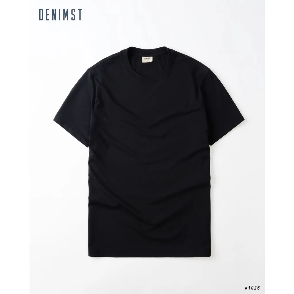 Ảnh Áo Thun Nam Trơn Cao Cấp DENIMST 1026 Chất Cotton Co Dãn 4 Chiều, Mềm Mại, Thoáng Mát, Dáng Regular 2
