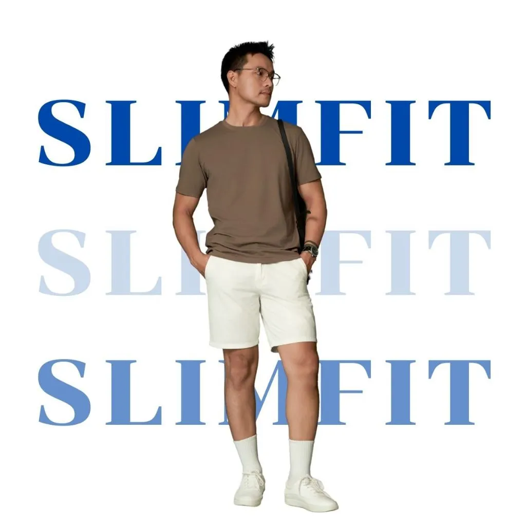 Ảnh Áo Thun Nam Trơn Cotton 4 Chiều AKUBA Slimfit Basic Tay Ngắn Vải Mịn Thấm Hút Mồ Hôi Tốt | 01JE0842 4