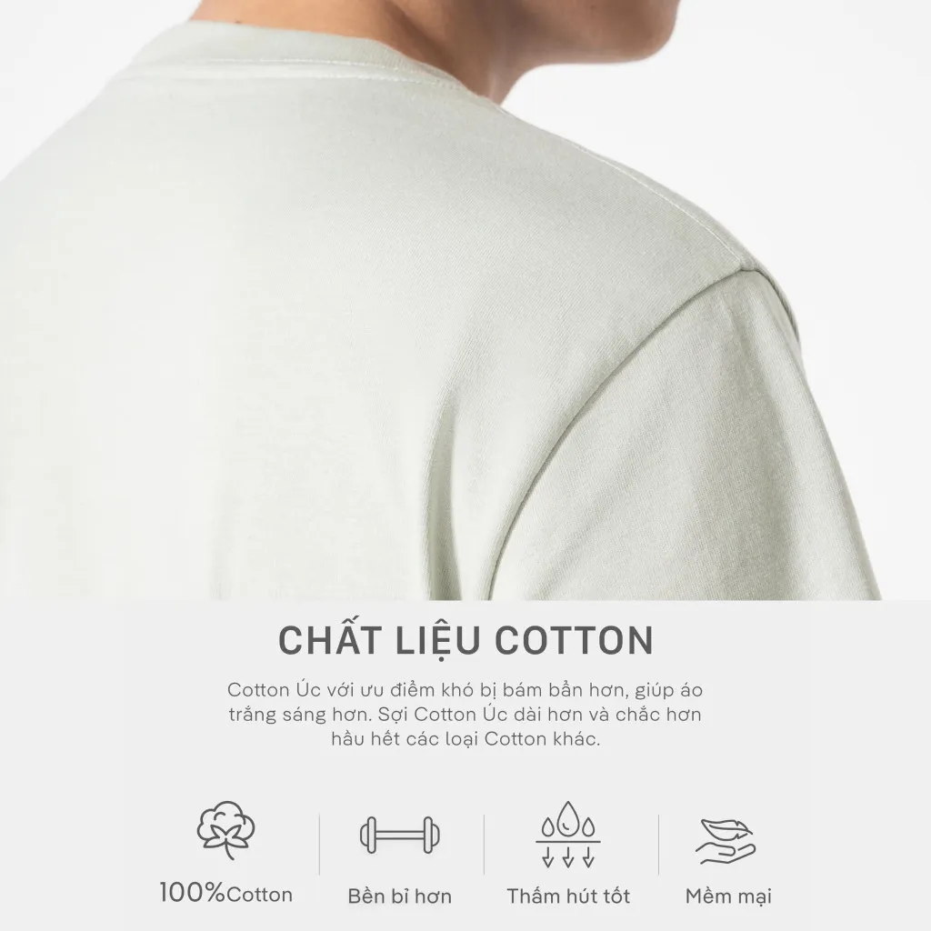 Ảnh Áo thun nam TShirt Basic Cotton 100% 220gsm dày dặn mềm mại Coolmate 4