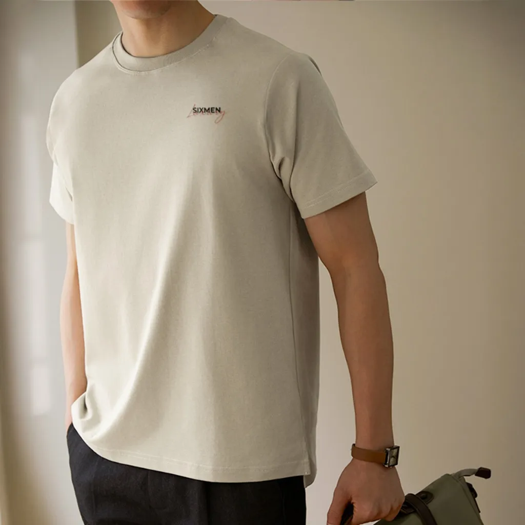 Ảnh Áo thun nam TSHIRT SIXMEN LUXURY Ver 2 cổ tròn vải cotton cao cấp co giãn, thoáng mát, thanh lịch 1