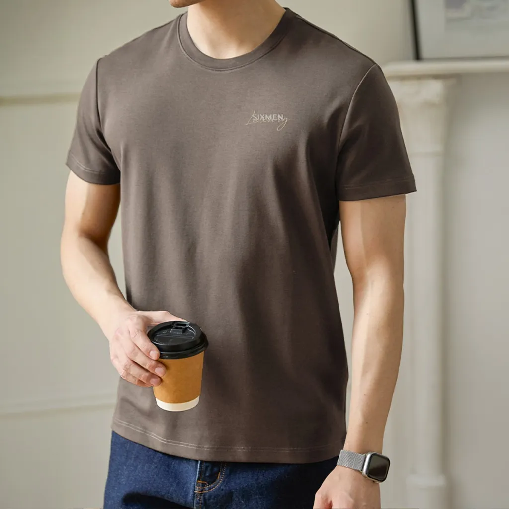 Ảnh Áo thun nam TSHIRT SIXMEN LUXURY Ver 2 cổ tròn vải cotton cao cấp co giãn, thoáng mát, thanh lịch 3