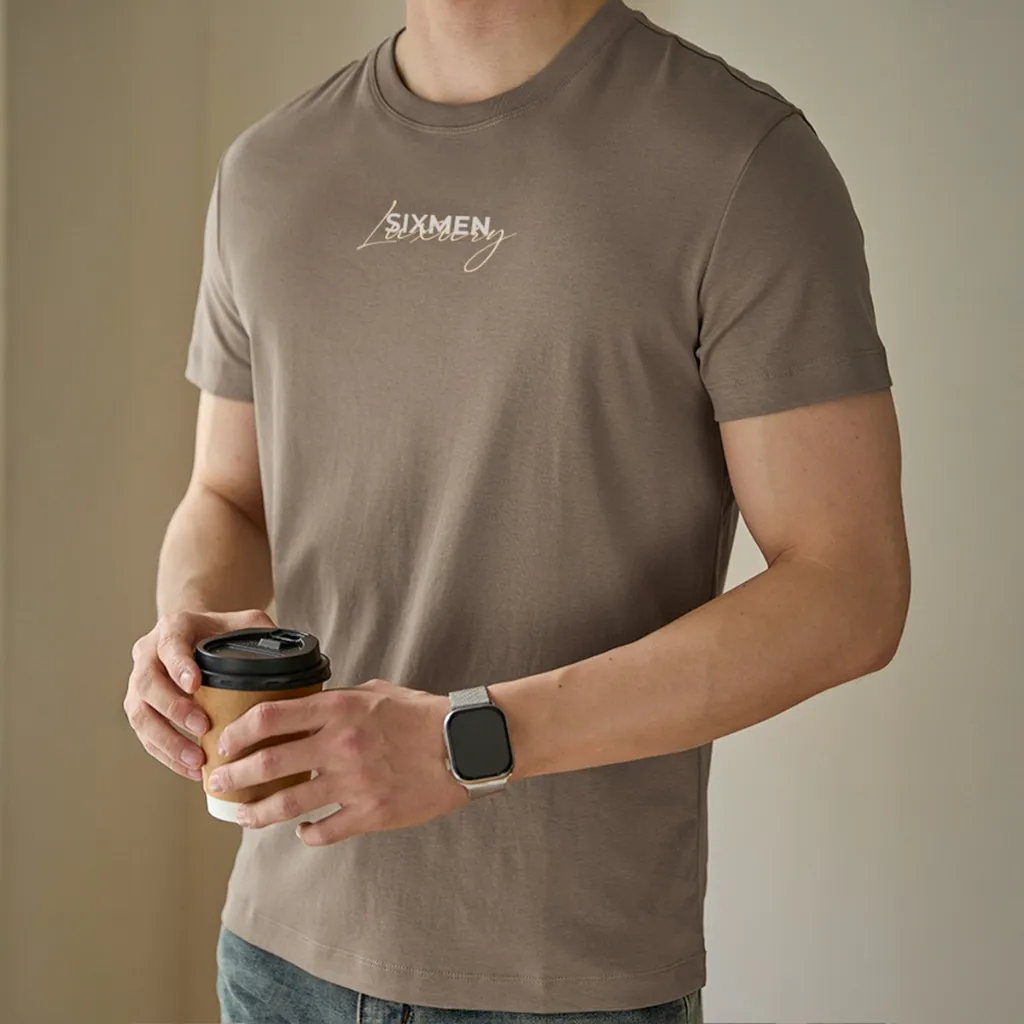 Ảnh Áo thun nam TSHIRT SIXMEN LUXURY Ver 1 cổ tròn vải cotton cao cấp co giãn, thoáng mát, thanh lịch 1