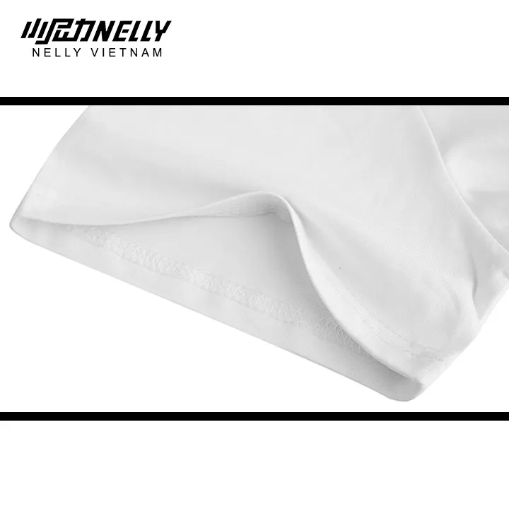 Ảnh Áo thun NELLY Cotton 260gsm Premium - Trắng Trơn Tay Lỡ Form Rộng Nam Nữ 3