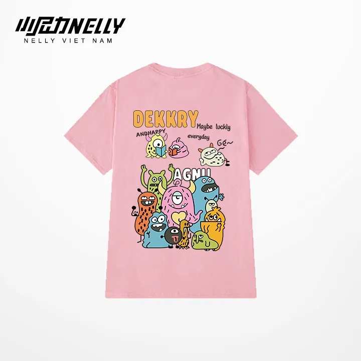 Ảnh Áo thun NELLY Cotton 260gsm Premium - Dekkry Monster Tay Lỡ Form Rộng Nam Nữ 2