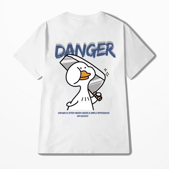 Ảnh Áo thun NELLY Cotton 260gsm Premium - Duck Danger Tay Lỡ Form Rộng Nam Nữ 1