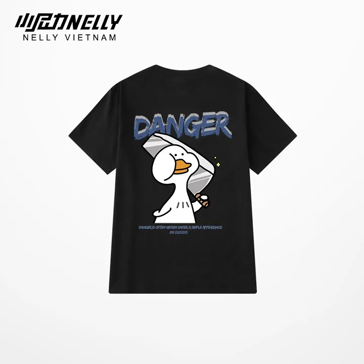 Ảnh Áo thun NELLY Cotton 260gsm Premium - Duck Danger Tay Lỡ Form Rộng Nam Nữ 2