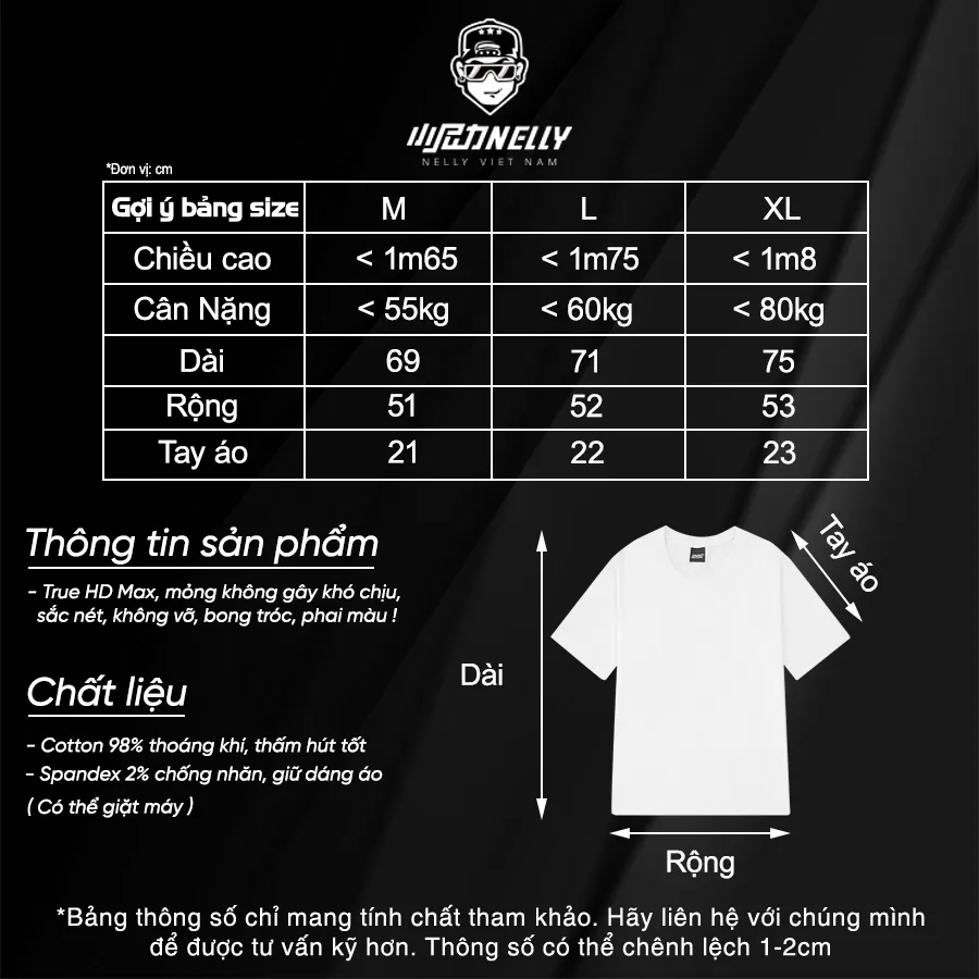 Ảnh Áo thun NELLY Cotton 260gsm Premium - Quái Vật Nhỏ Tay Lỡ Form Rộng Nam Nữ 4