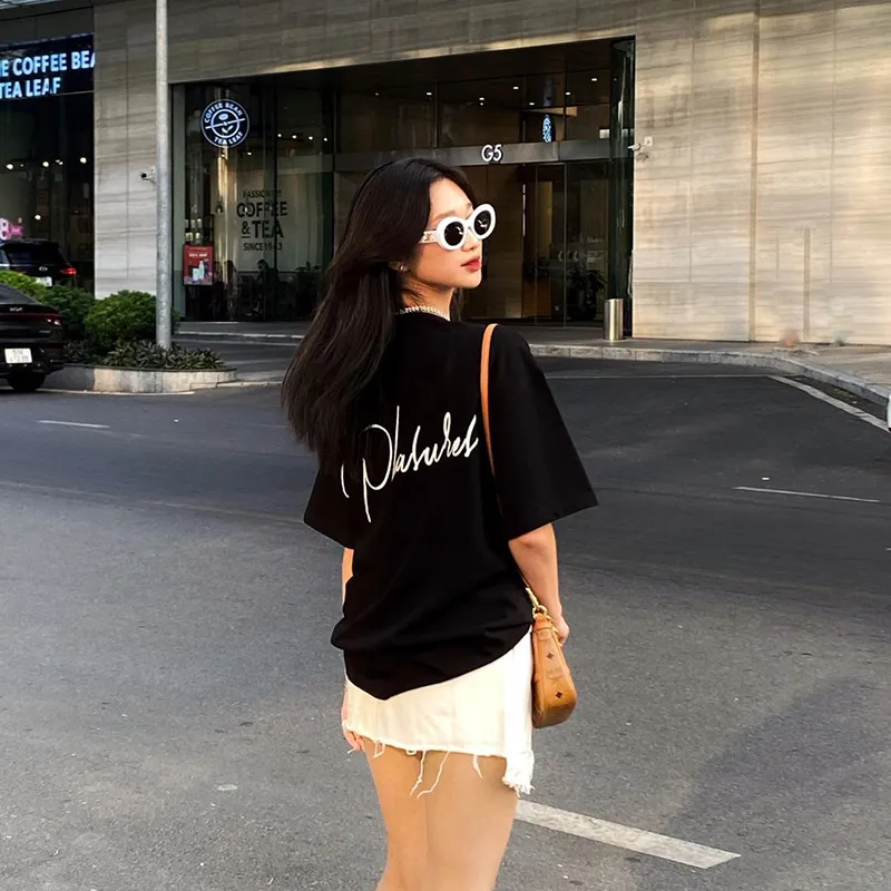 Ảnh Áo thun NELLY Cotton 260gsm Premium - Pleasurel Tay Lỡ Form Rộng Nam Nữ 4