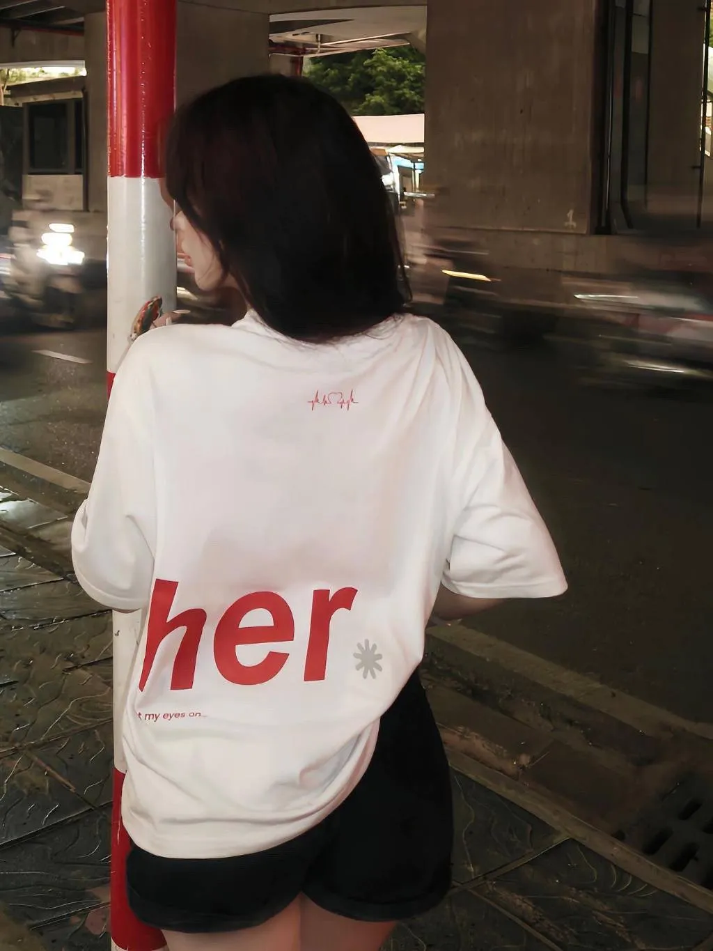 Ảnh Áo thun NELLY - COUPLE "HER-HIM" 100% cotton 260gsm Premium -Tay Lỡ Form Rộng Oversize Nam Nữ 1