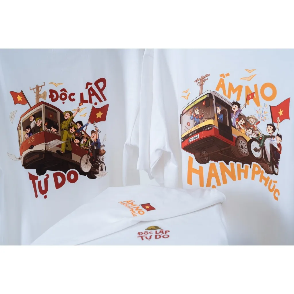 Ảnh Áo thun NELLY - ĐỘC LẬP TƯ DO, ẤM NO HẠNH PHÚC 100% cotton 260gsm Premium -Tay Lỡ Form Rộng Oversize Nam Nữ 2