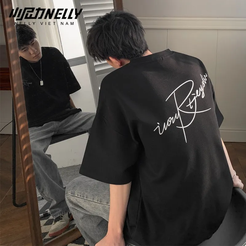 Ảnh Áo thun NELLY - MOSEVJUE Studio Cotton 260gsm Premium co dãn 2 chiều Tay Lỡ Form Rộng Nam Nữ 3