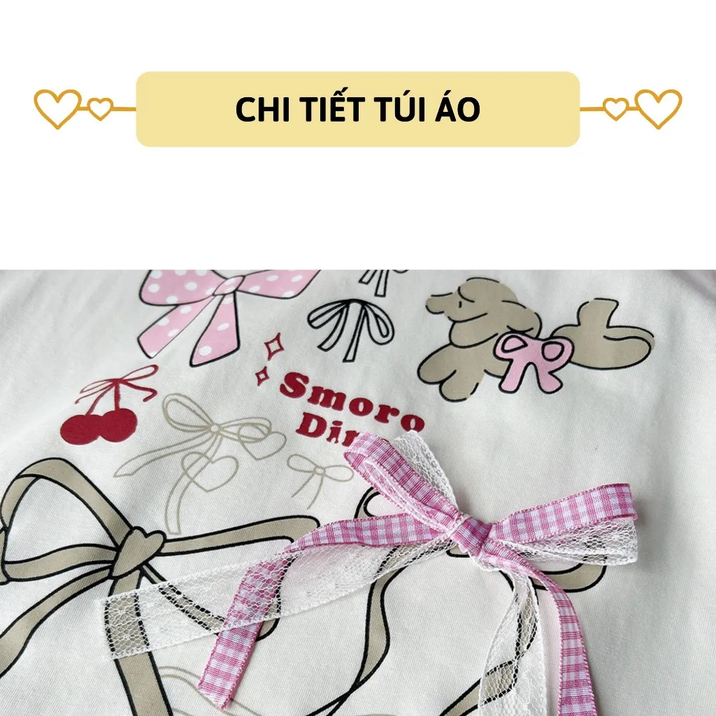 Ảnh Áo thun ngắn tay bé gái 27Kids KACADY họa tiết dễ thương cotton hè nữ cho trẻ 2-10 tuổi GSTS6 4