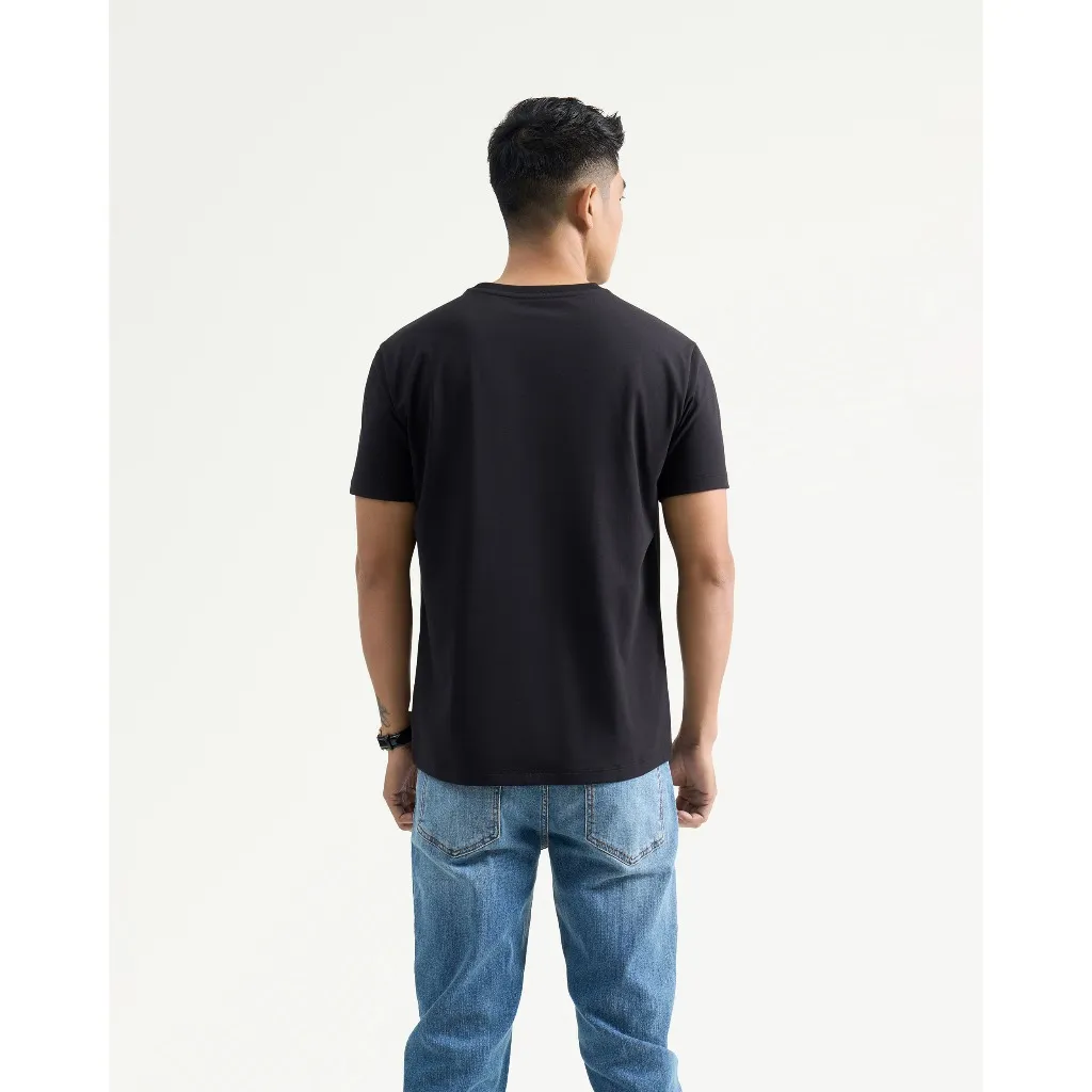 Ảnh Áo Thun Ngắn Tay Vải Cotton Trơn Form Fitted - Routine 10F24TSS001CR1 3