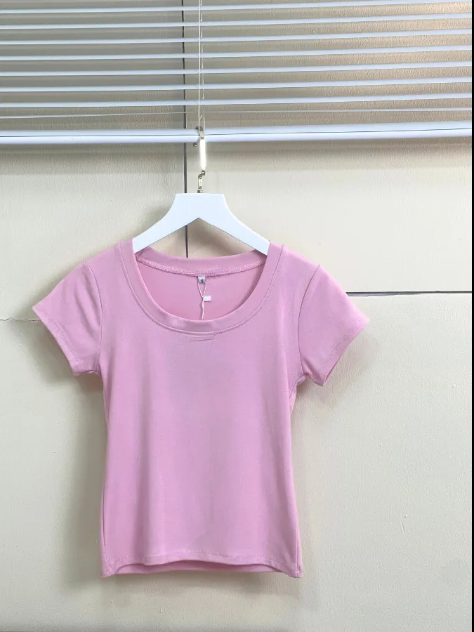 Ảnh Áo thun nhũ cổ U co giãn ôm body trơn TiQi Jeans A-167 2