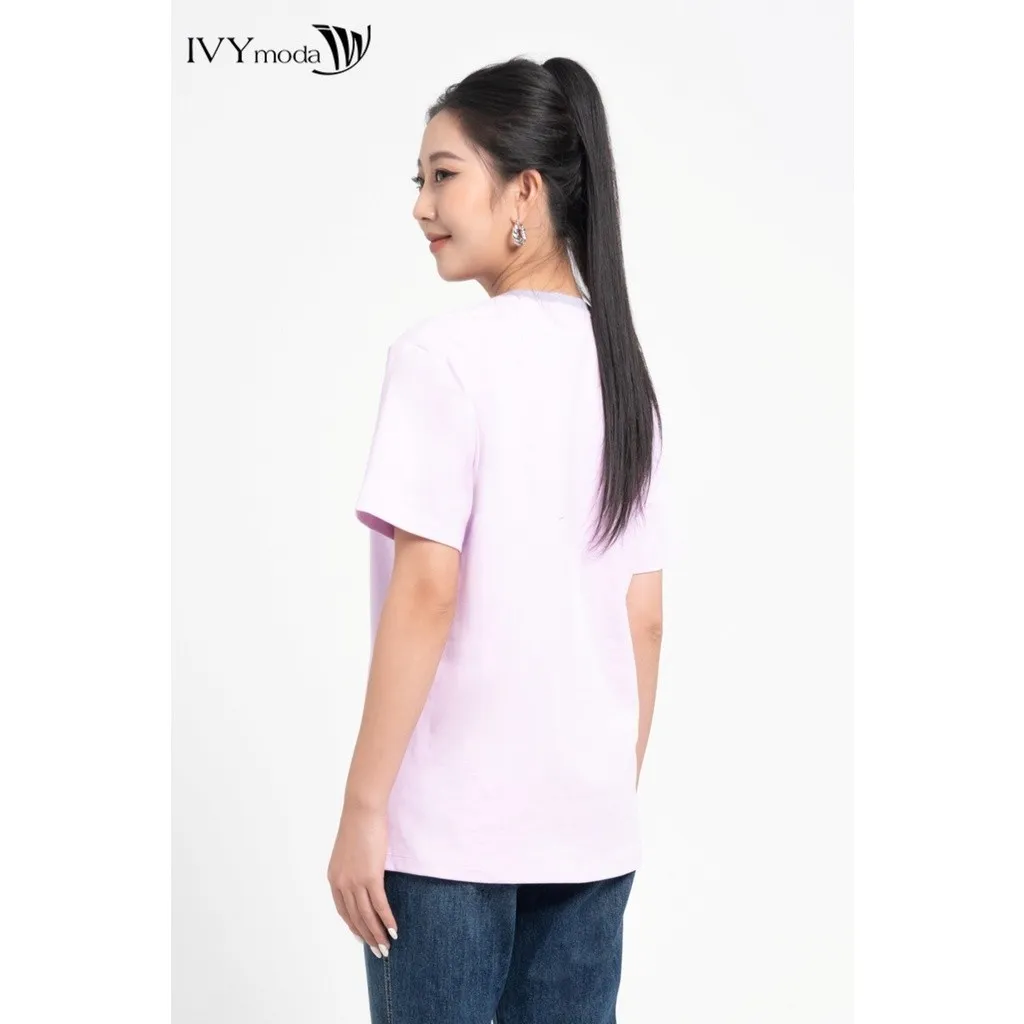Ảnh Áo thun nữ in họa tiết vẽ IVY moda MS 57M8086 4