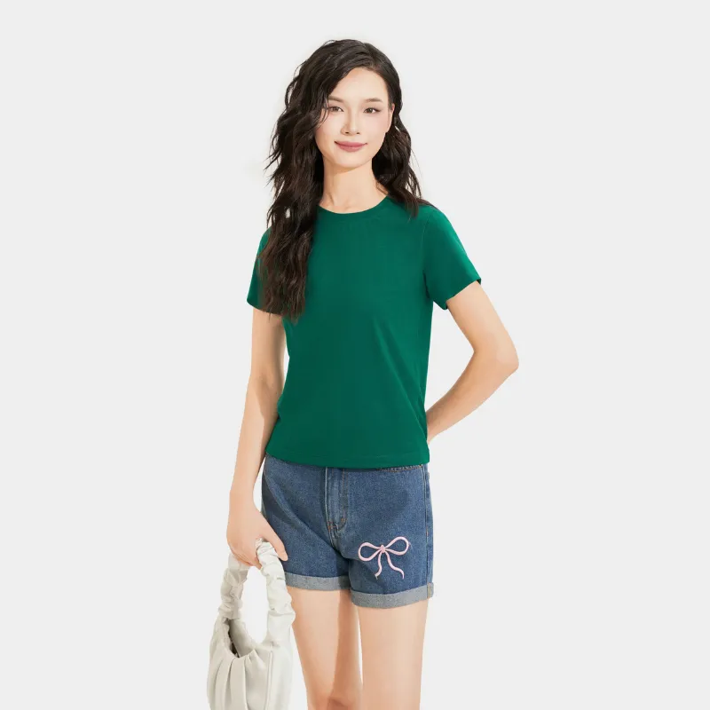 Ảnh Áo thun nữ MARC FASHION tay ngắn basic CBGN068822 4