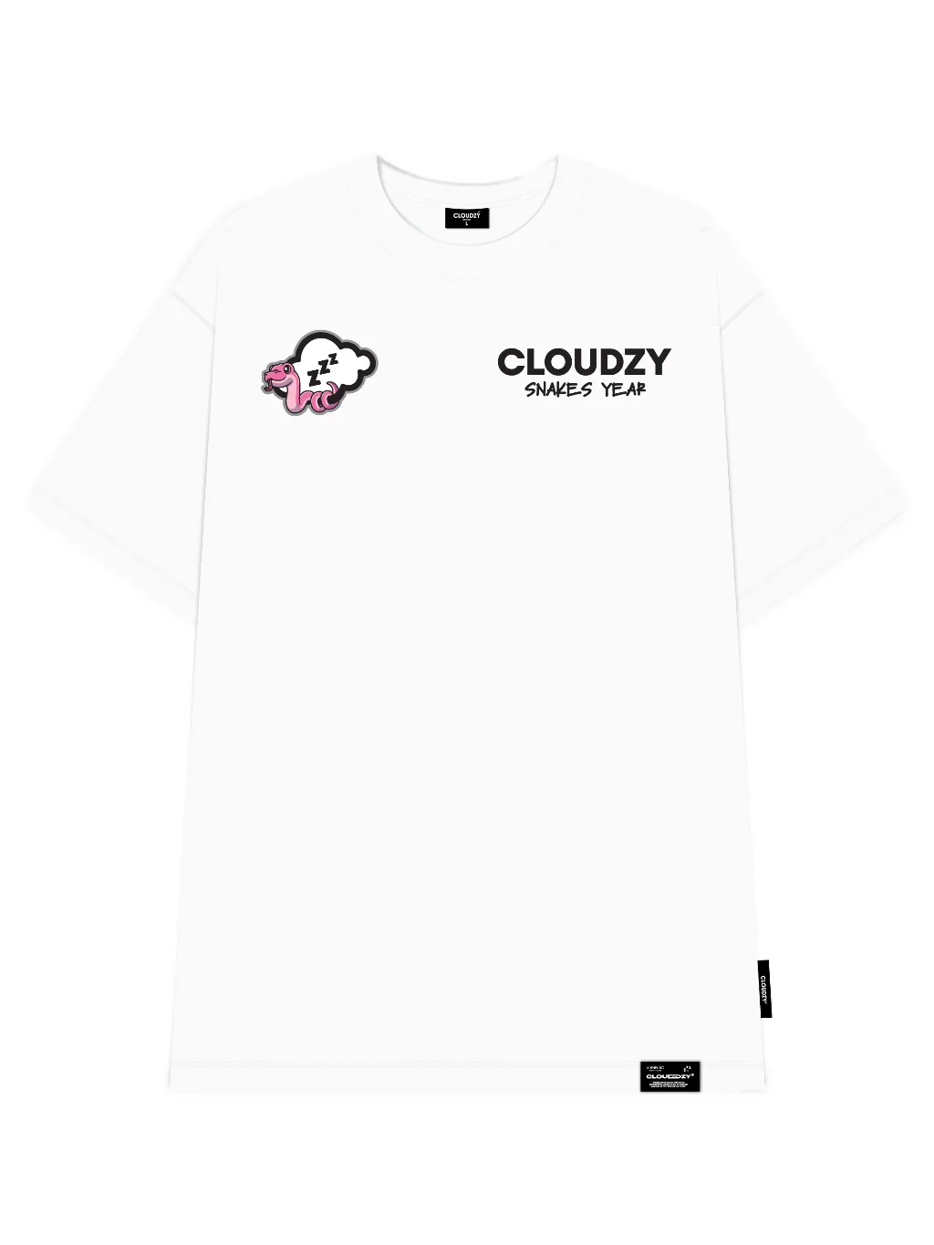 Ảnh Áo thun nữ nam basic unisex tay lỡ thun cotton form rộng local brand Cloudzy cổ tròn SNAKE 3