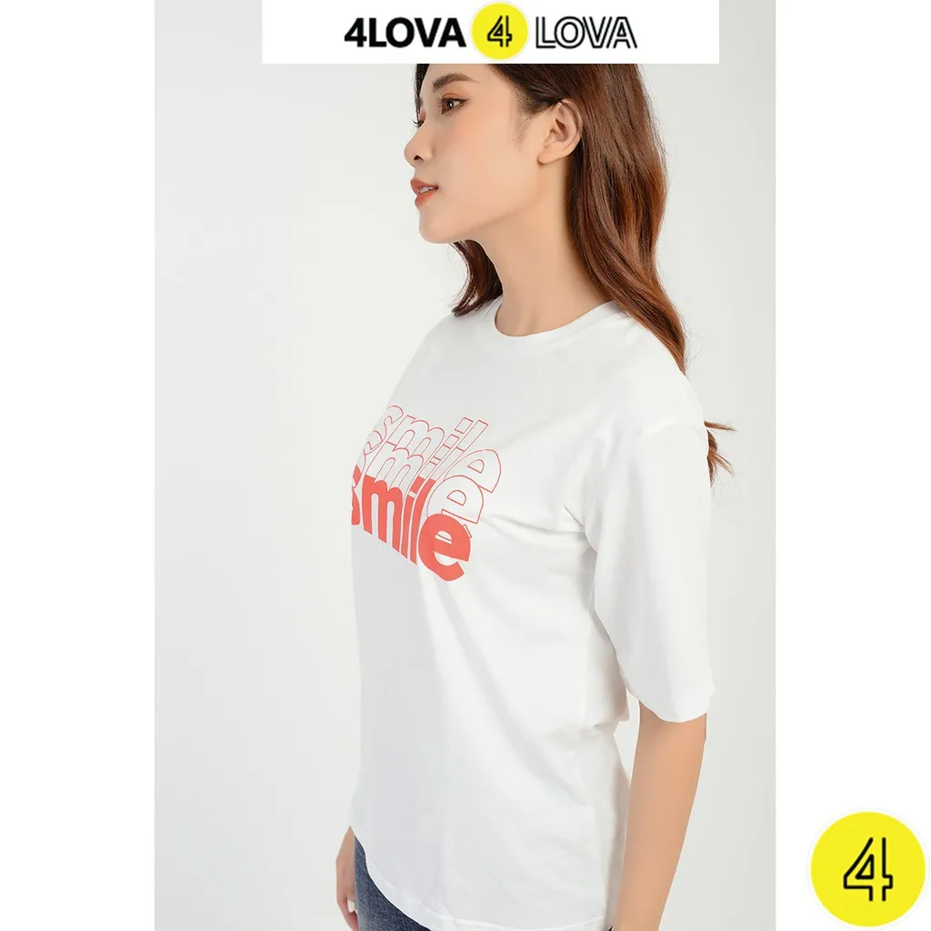 Ảnh Áo thun nữ tay lỡ 4LOVA Smile phong cách thời trang năng động, trẻ trung 4