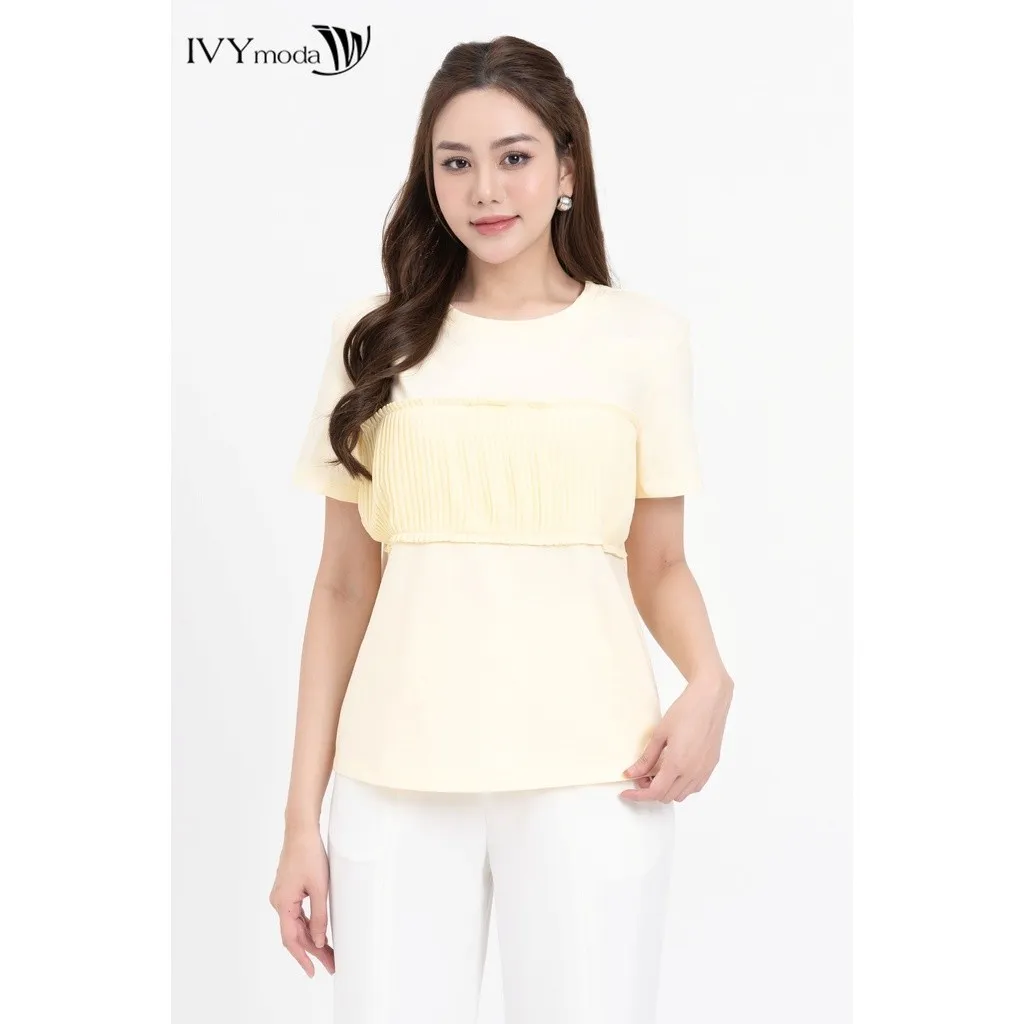 Ảnh Áo thun nữ xếp ly ngực IVY moda MS 57B9458 4