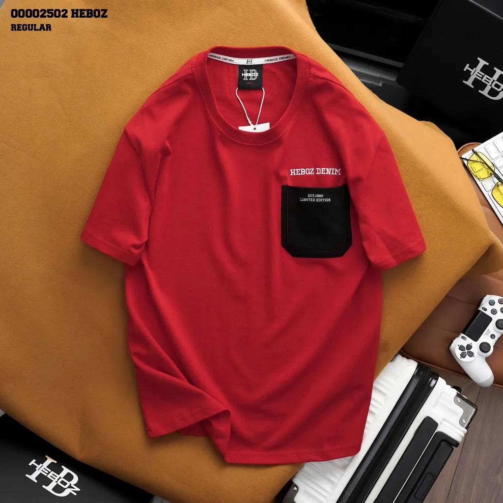 Ảnh Áo thun one pocket Heboz 3M, áo thun nam ngắn tay 1 túi - 00002502 2