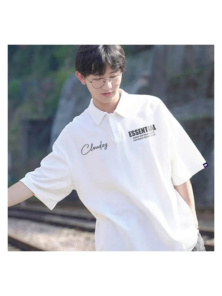 Ảnh Áo thun POLO ES.SEN.TIAL CLOUDZY nam nữ phông basic cotton mềm mịn local brand unisex đẹp oversize 4