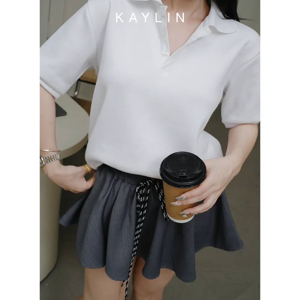 Ảnh Áo thun POLO KAYLIN form Basic chất vải thun cotton co giản phong cách trẻ trung BST Hè 2025 - N2482 4