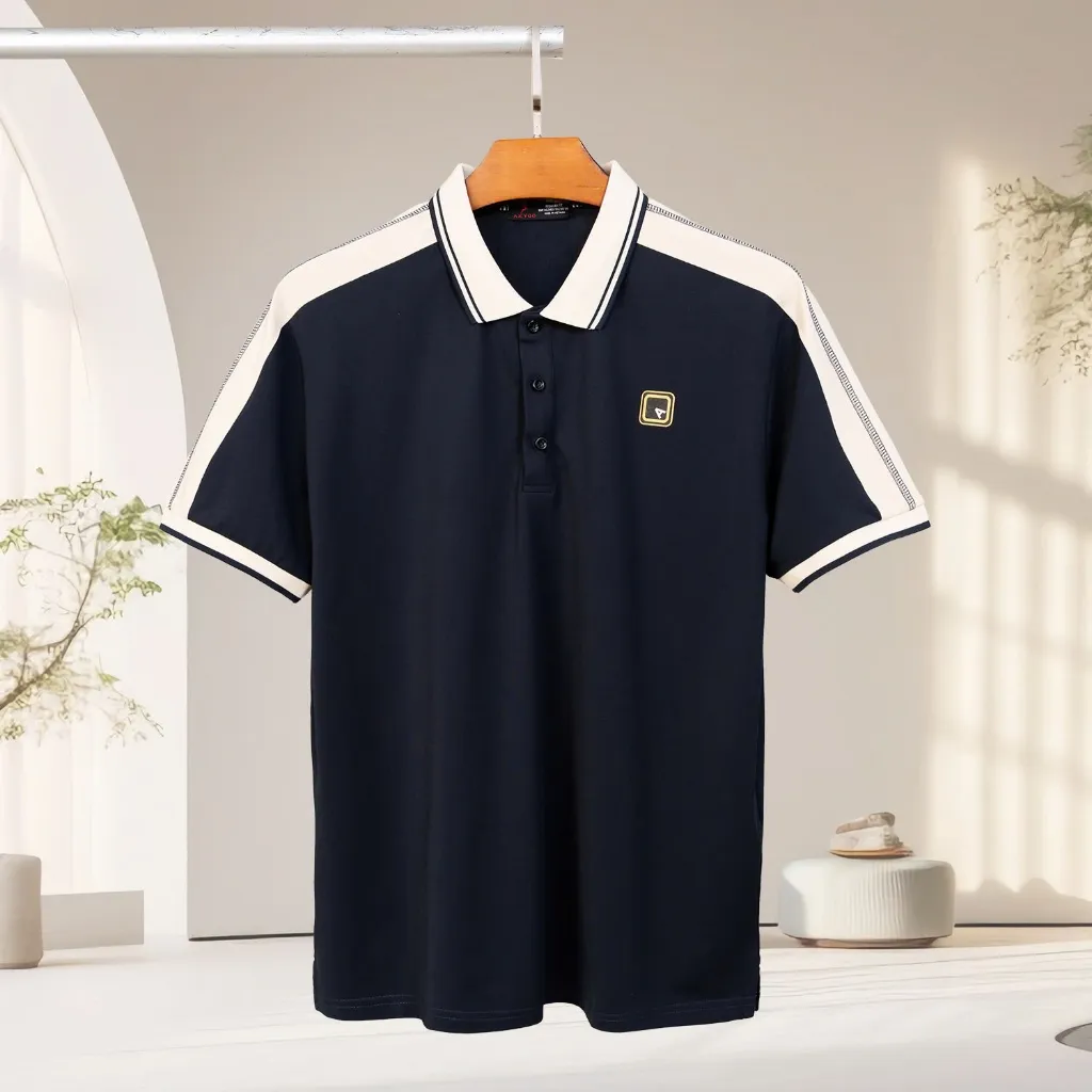 Ảnh Áo Thun Polo Nam Bigsize 80-140kg AKYOO Chất Liệu CVC Cao Cấp - PL X THAN 2