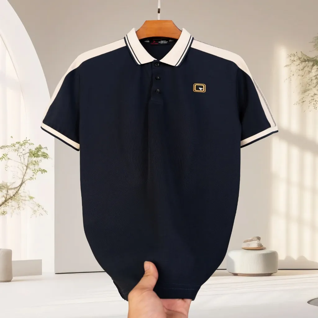 Ảnh Áo Thun Polo Nam Bigsize 80-140kg AKYOO Chất Liệu CVC Cao Cấp - PL X THAN 3