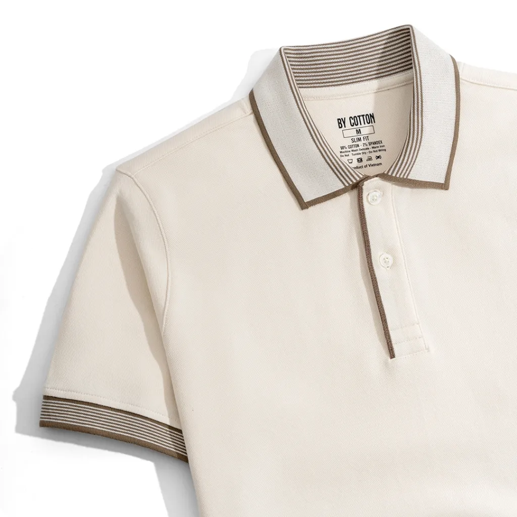 Ảnh Áo Thun Polo Nam By Cotton Cao Cấp Polo 2Layer 3 Màu - Viền Bo 2
