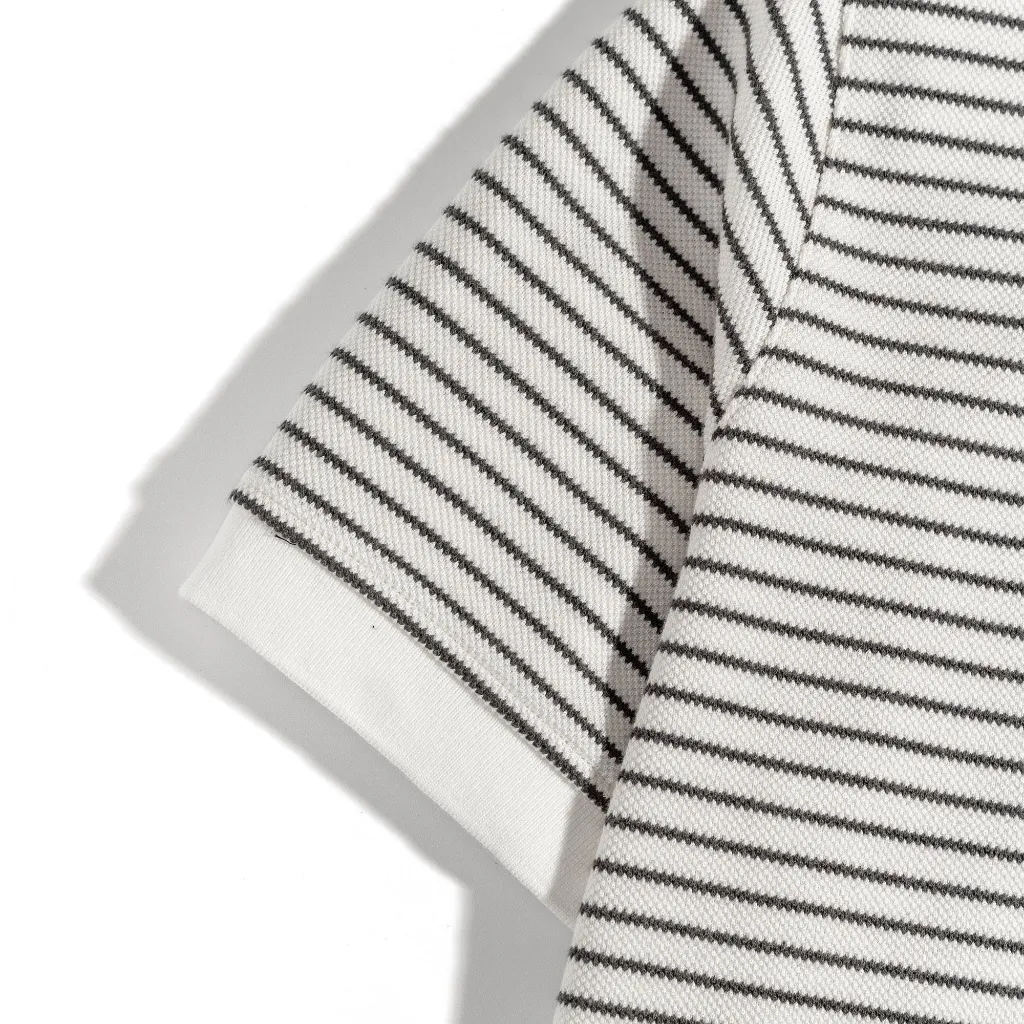 Ảnh Áo Thun Polo Nam By Cotton Cao Cấp Polo Kem Phối Sọc Nhuyễn Nâu 4