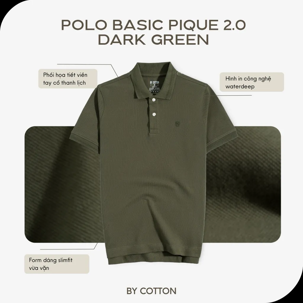 Ảnh Áo Thun Polo Nam By Cotton Cao Cấp Polo Basic Pique Ver 3 Multi Color 1