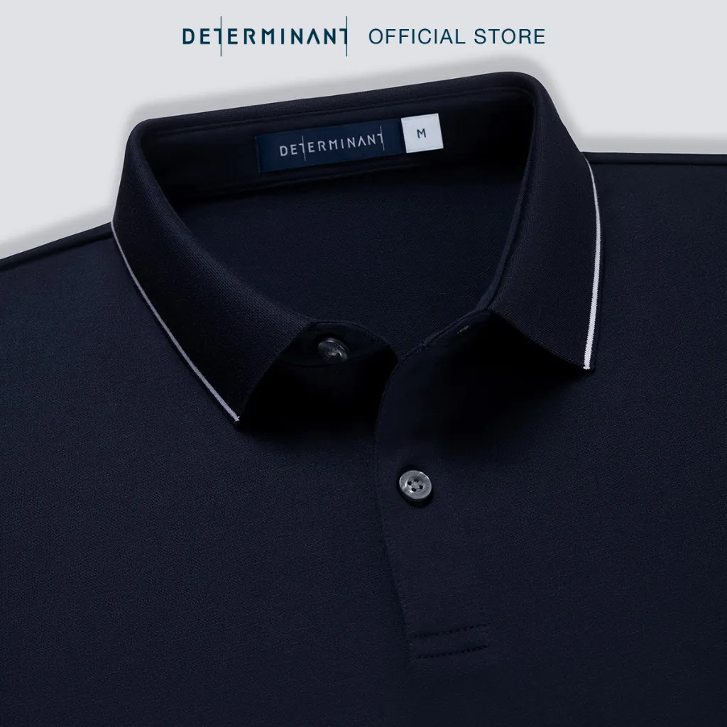 Ảnh Áo thun polo nam cao cấp DETERMINANT - 100% cotton- chống xù, mềm mại - P22 -  màu xanh navy 4