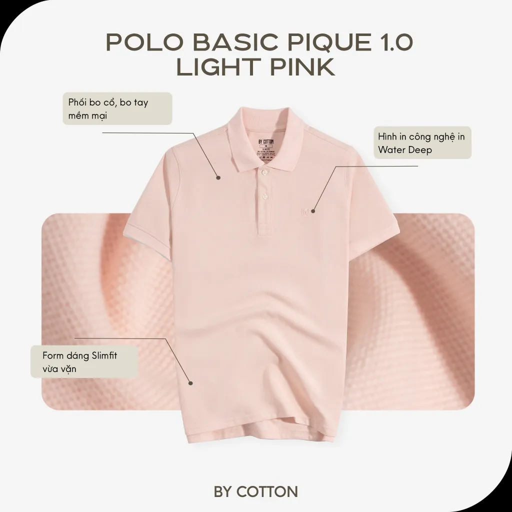 Ảnh Áo Thun Polo Nam Cao Cấp Basic Pique Ver 2 Multi Color By Cotton 2