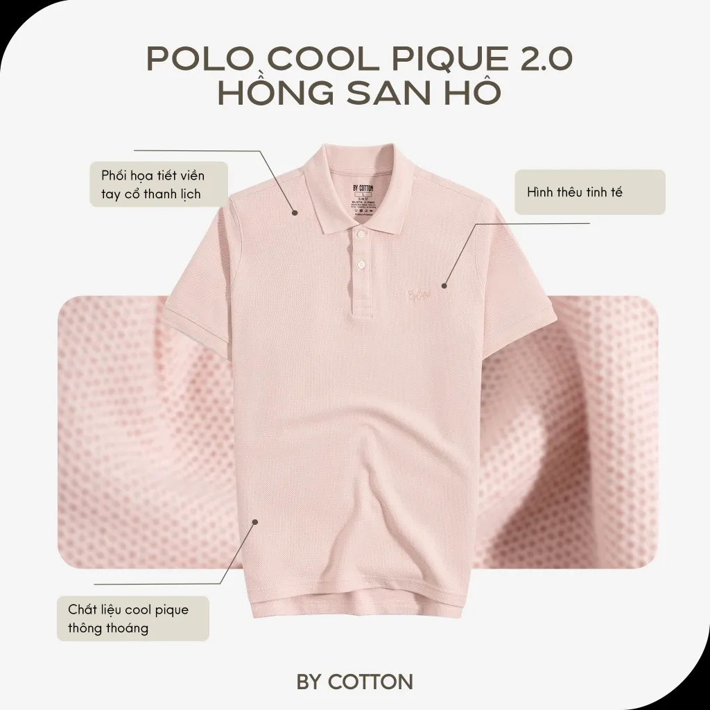 Ảnh Áo Thun Polo Nam Cao Cấp Basic Cool Pique Ver 2 Multi Color By Cotton 1