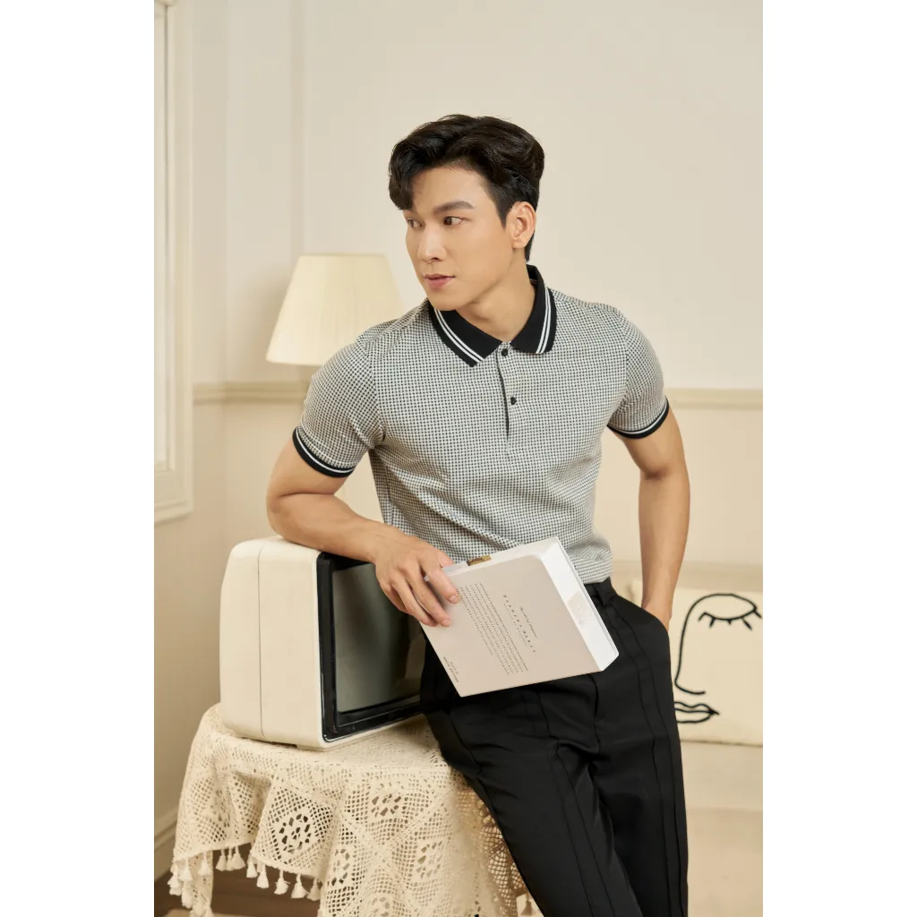 Ảnh Áo Thun Polo Nam Cổ Bẻ Vải Cotton Bông Sợi Dệt Tự Nhiên Xuất Xịn, chuẩn Form Thương Hiệu Mr Twins 2