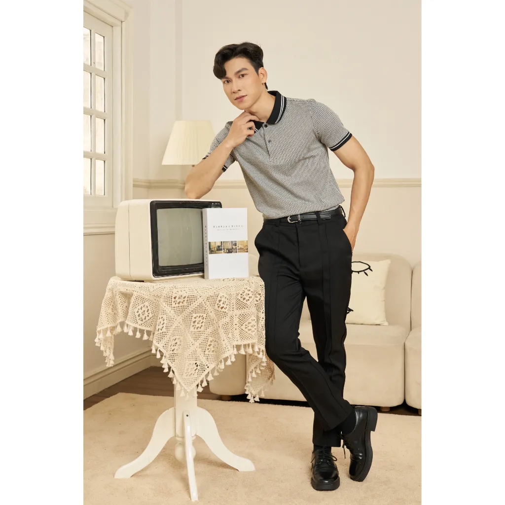 Ảnh Áo Thun Polo Nam Cổ Bẻ Vải Cotton Bông Sợi Dệt Tự Nhiên Xuất Xịn, chuẩn Form Thương Hiệu Mr Twins 3