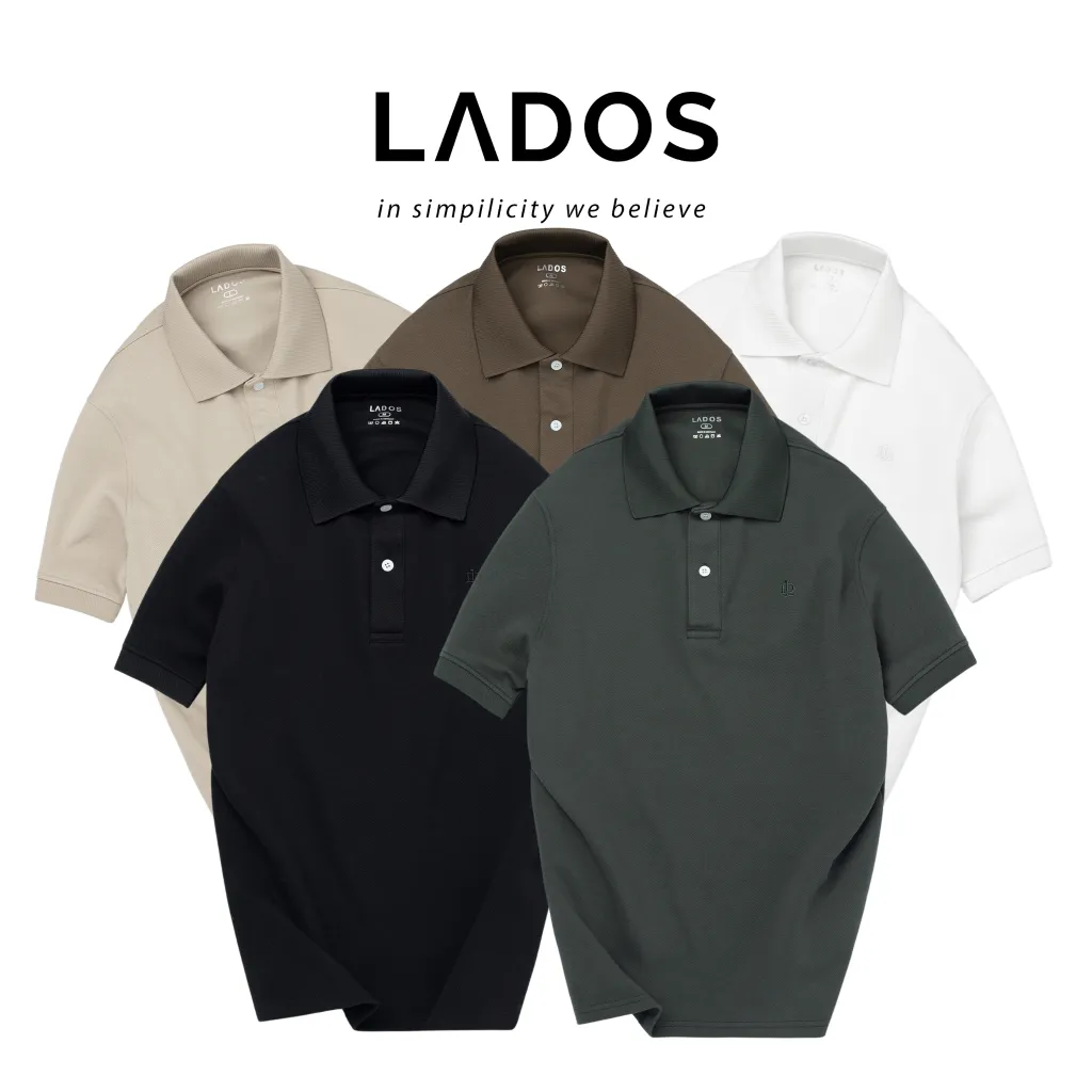 Ảnh Áo Thun Polo Nam Ngắn Tay Dòng prenium LADOS-39156 Vải Cá Sấu Interlock màu trơn sang trọng phong cách Hàn Quốc 1