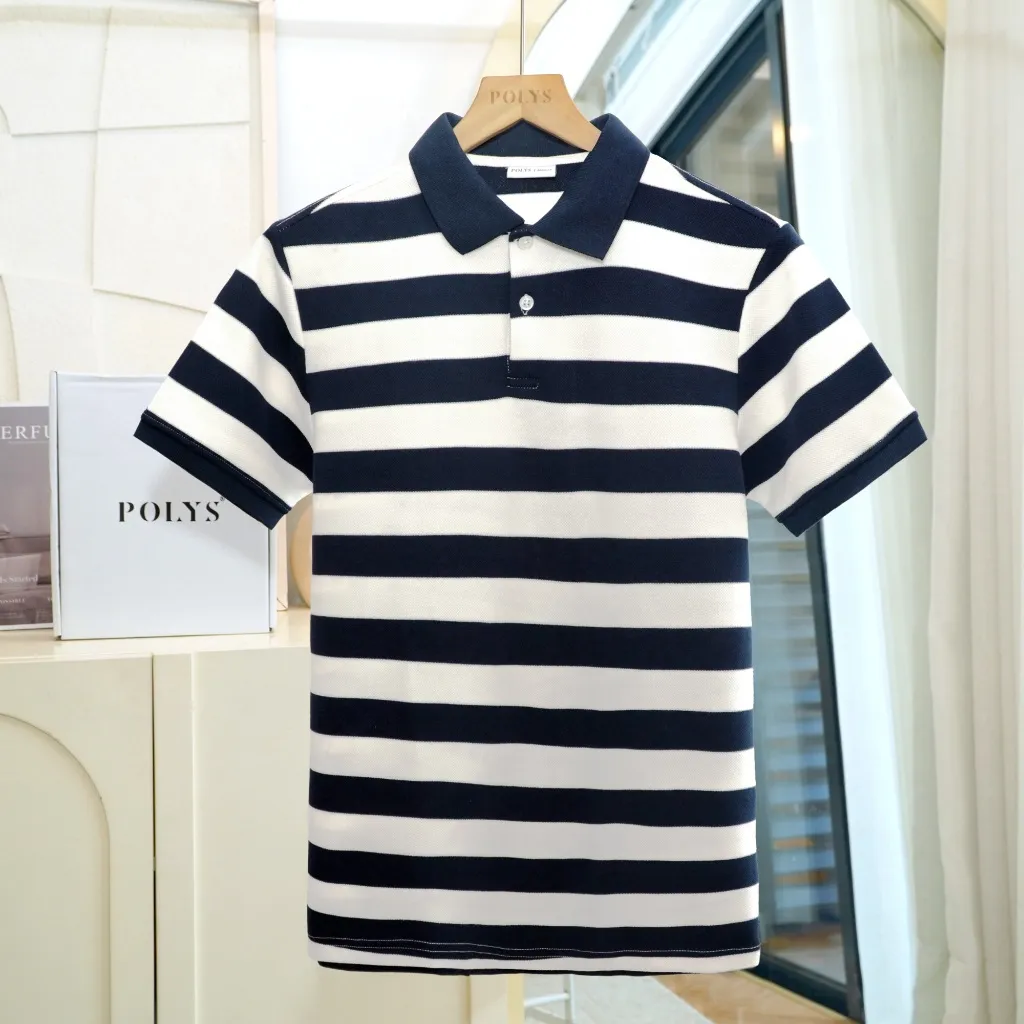 Ảnh Áo thun polo nam POLYS Fullbox, vải sọc cá sấu 4 chiều, thoáng khí, thấm hút. Áo polo tay ngắn ZUNO 1