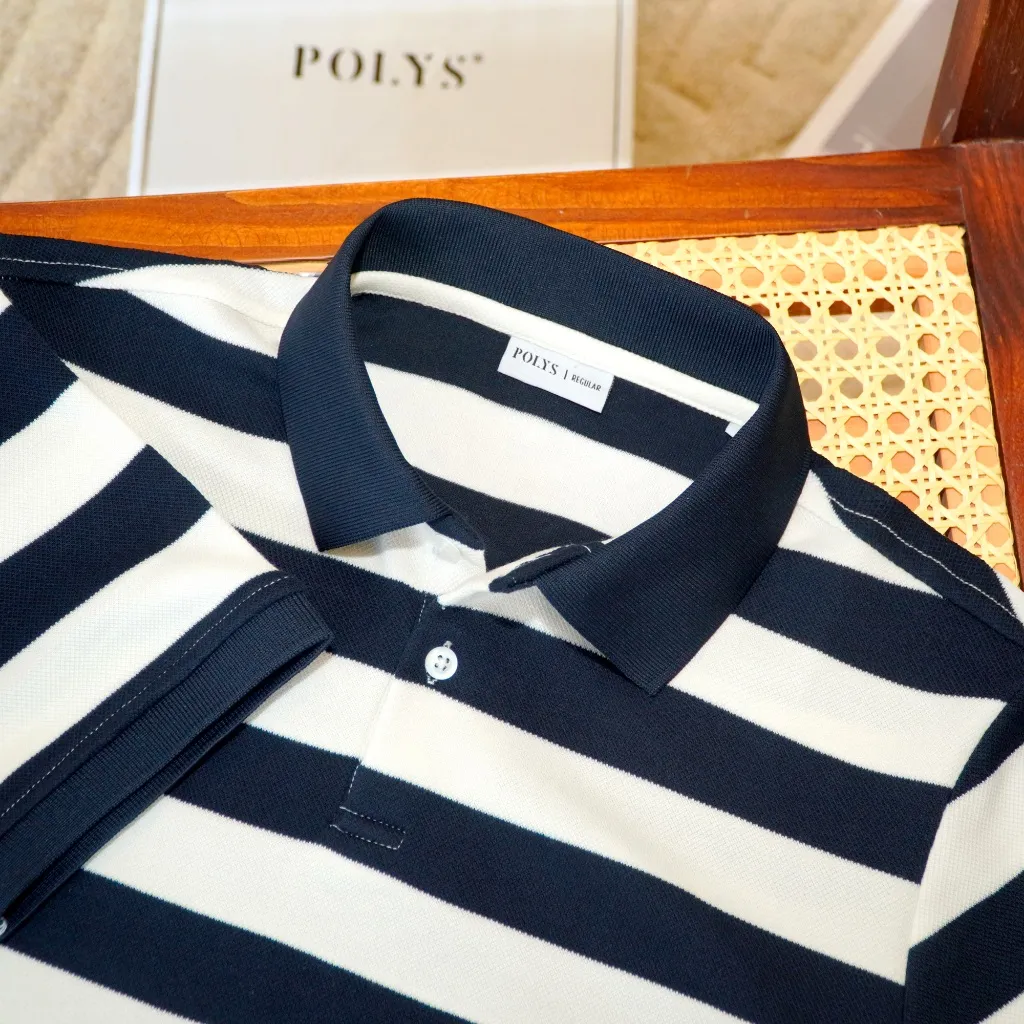 Ảnh Áo thun polo nam POLYS Fullbox, vải sọc cá sấu 4 chiều, thoáng khí, thấm hút. Áo polo tay ngắn ZUNO 2