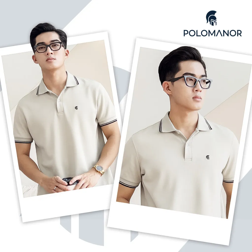 Ảnh Áo thun polo nam tay ngắn BASIC CLASSIC vải cá sấu cotton piqué interlock sang trọng, tinh tế - POLOMANOR 3