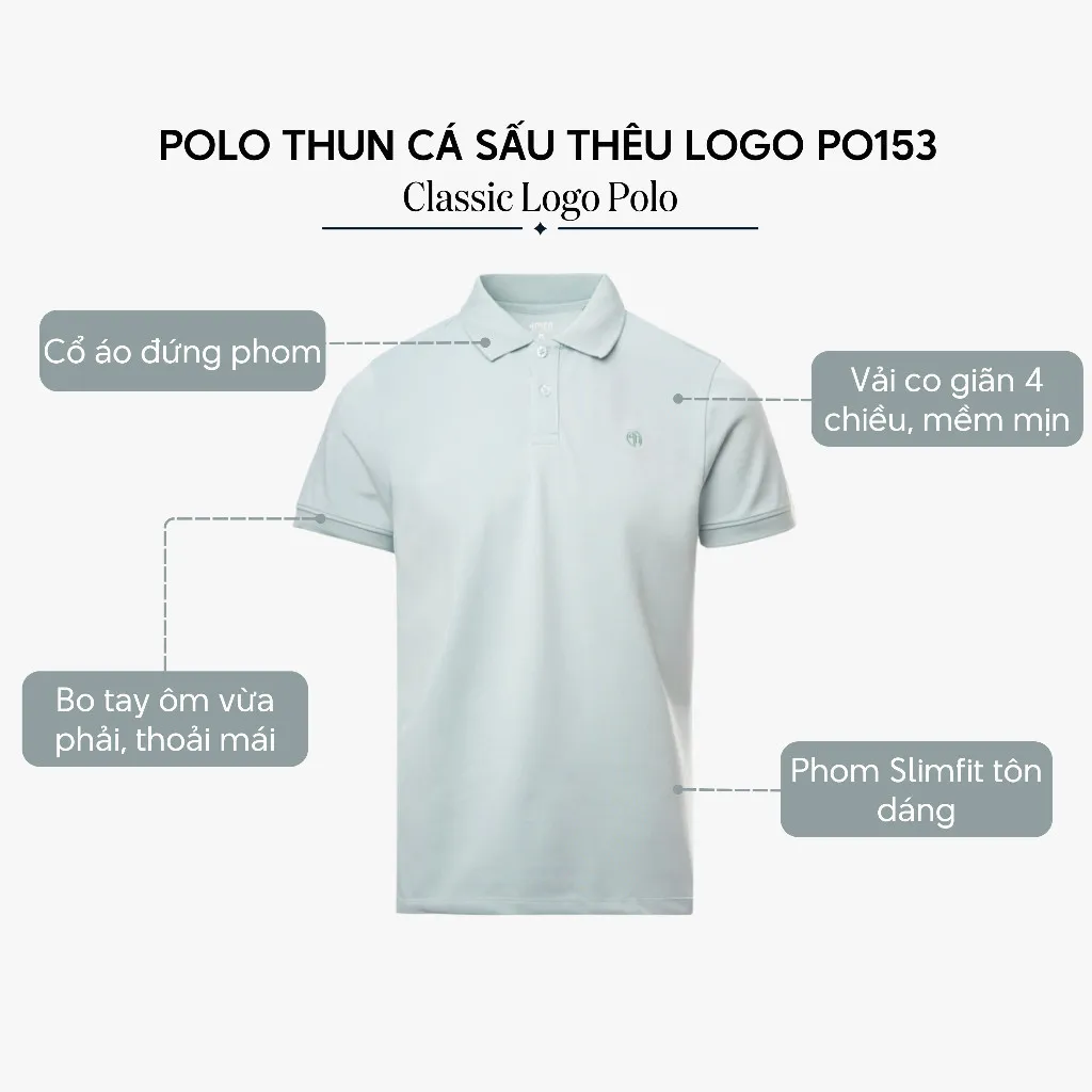 Ảnh Áo thun polo nam trơn 4MEN PO153 có cổ bẻ basic form slimfit ôm đẹp trẻ trung, vải cá sấu chống nhăn mềm mịn mát giá rẻ 3