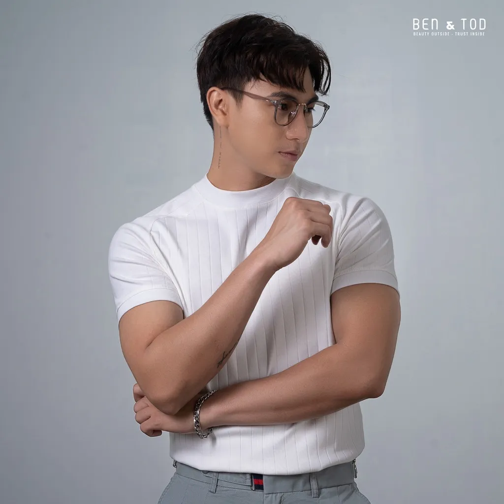 Ảnh Áo thun RAGLAN cổ tròn form BODY BEN & TOD 20219 vải cotton, mềm mịn, co giãn, nam tính 1