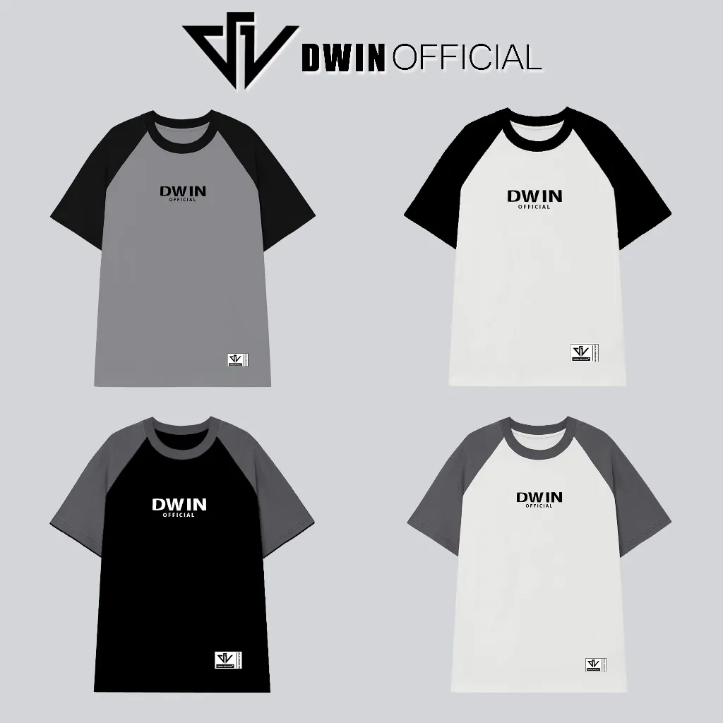 Ảnh Áo thun raglan nam nữ DWIN phông tay lỡ cotton unisex oversize form rộng basic local brand tshirt 1