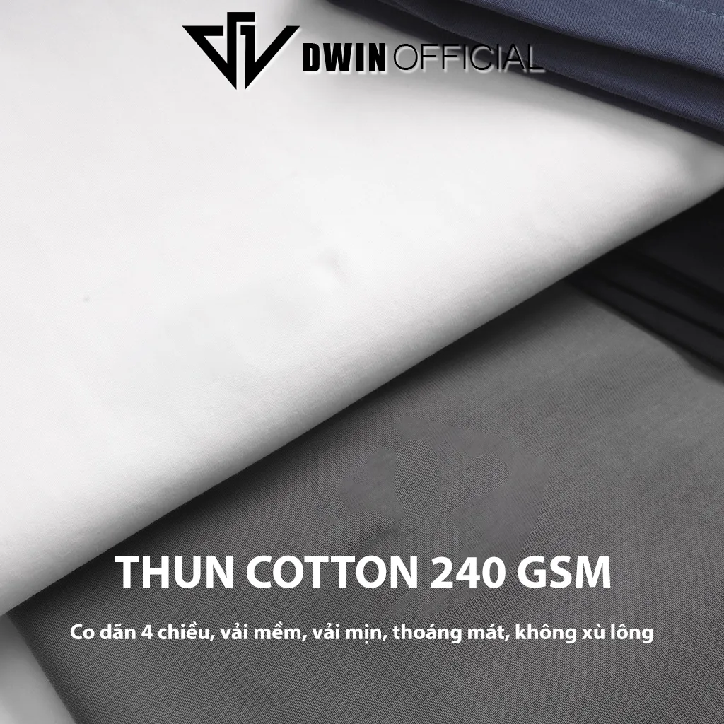 Ảnh Áo thun raglan nam nữ DWIN phông tay lỡ cotton unisex oversize form rộng basic local brand tshirt 4