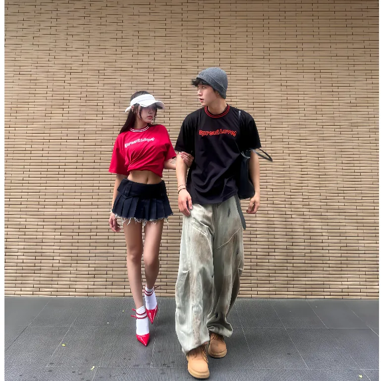 Ảnh Áo Thun SAIGONESE Spread Love Hình Thêu 3D Form Boxy Unisex Nam Nữ 4 Màu 3