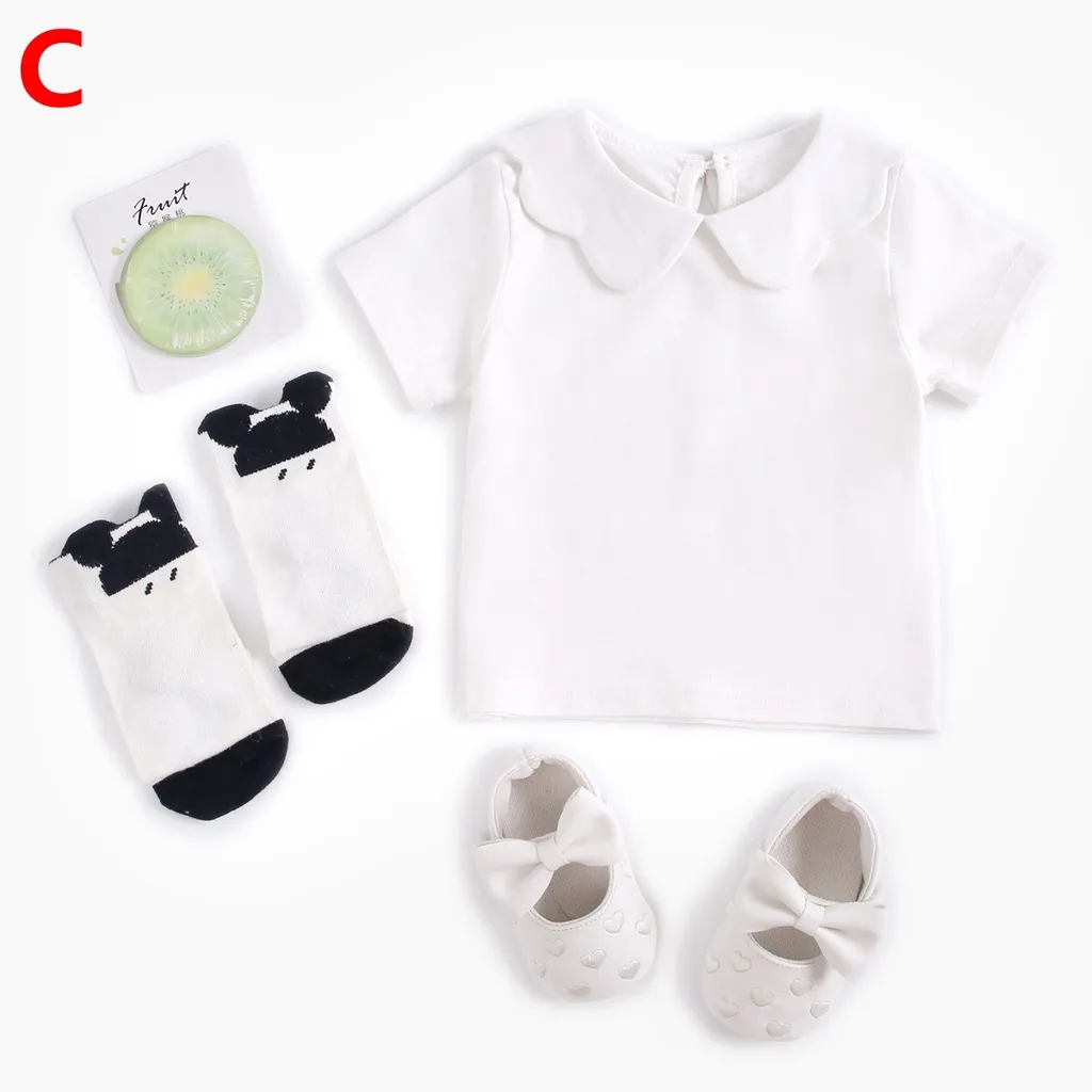 Ảnh Áo thun SANLUTOZ tay dài bo phồng màu trắng bằng cotton cho bé sơ sinh 3