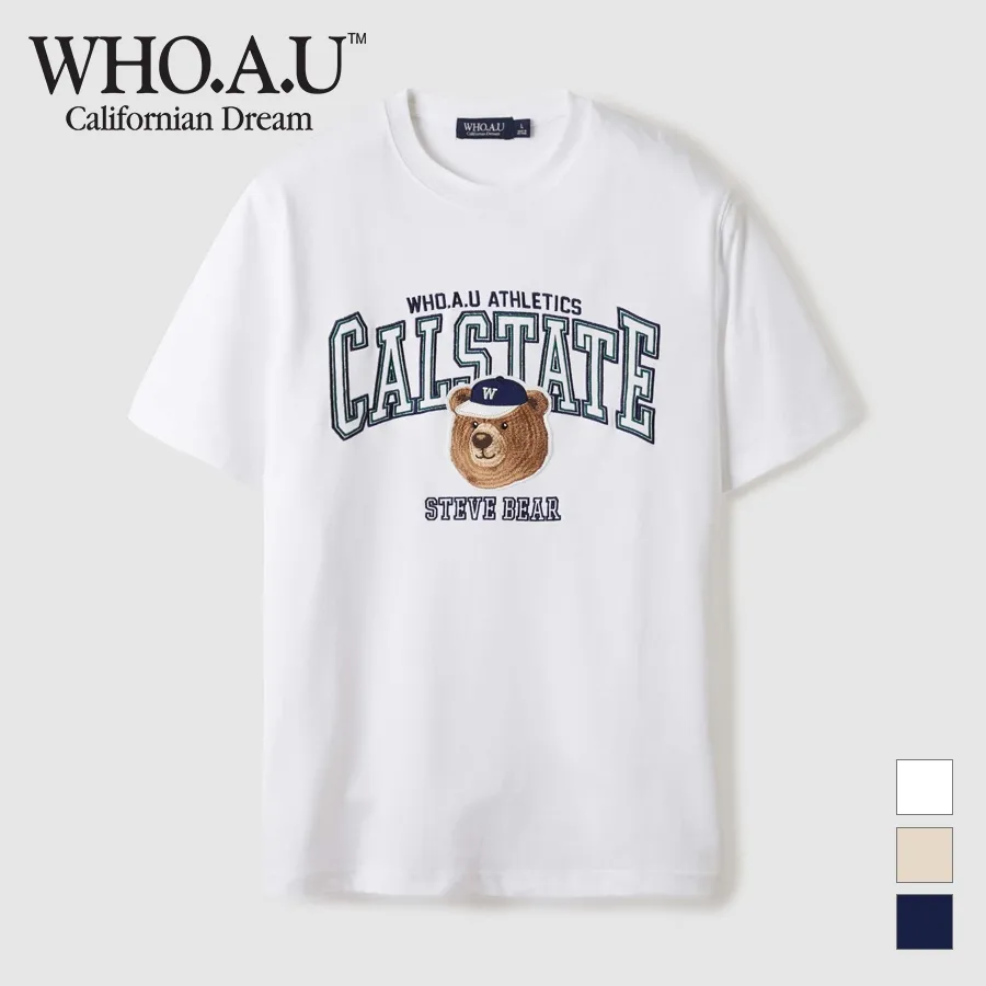 Ảnh Áo Thun Steve Campus Patch T-shirt Unisex Style | WHRPE2492U / WHRPE3792U 1