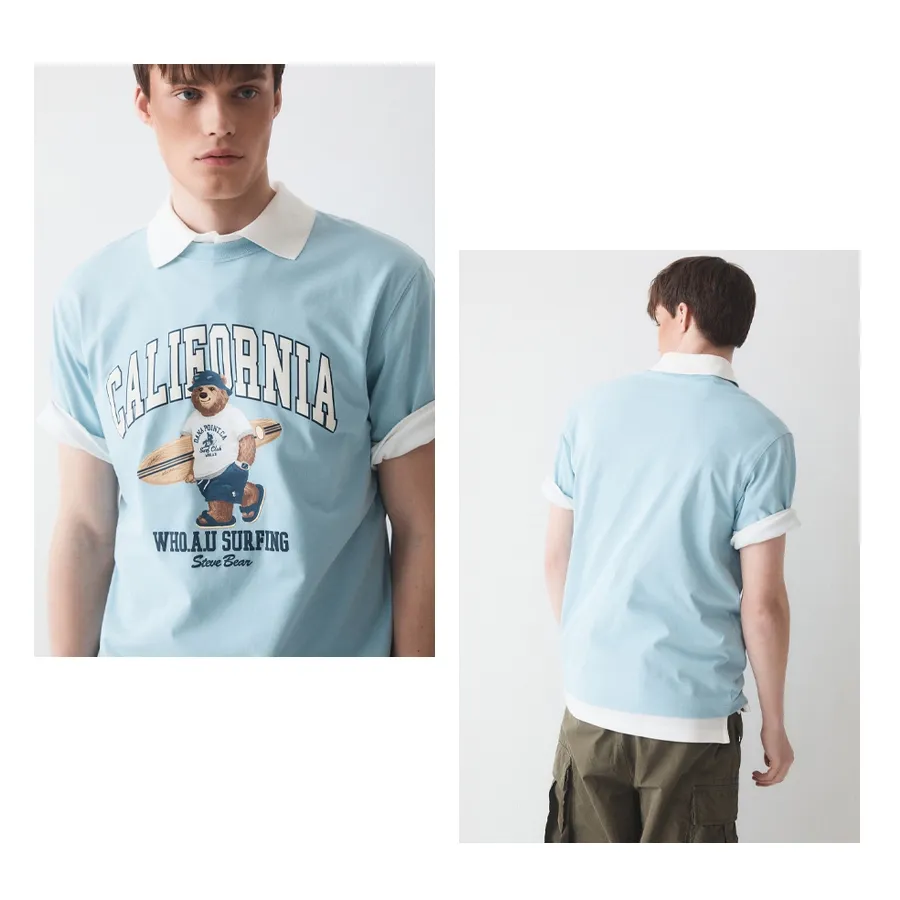 Ảnh Áo Thun Steve Photo T-Shirt Unisex Style | WHRPE2424U/WHRPE3725U 3